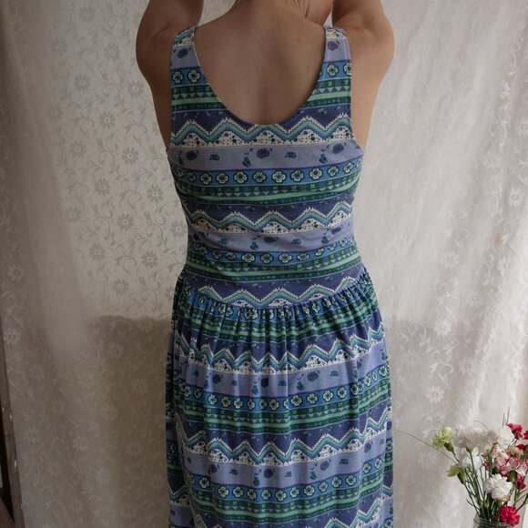 Vintage 1990s Jersey Spring Summer Retro Thrift Dress 90s Streetwear Thrifted - Picture 5 of 8